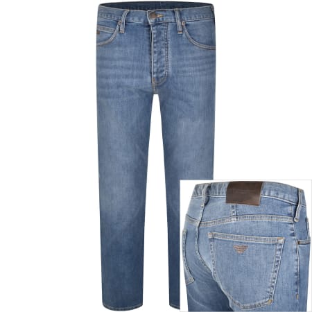 Emporio Armani J21 Regular Jeans Light Wash Blue | Mainline